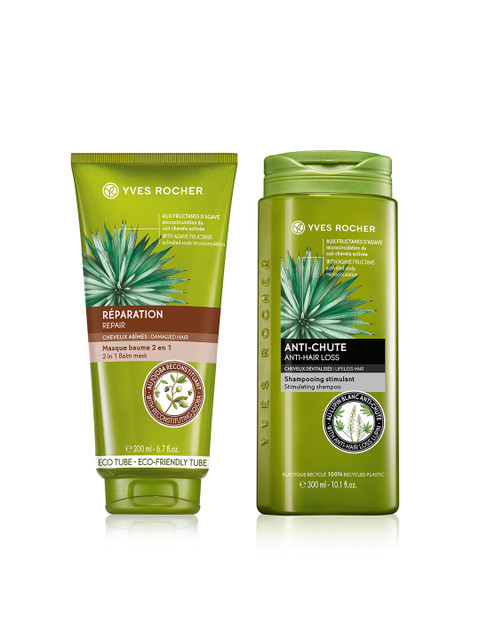

YVES ROCHER Set of Sustainable Shampoo & Balm Mask, Green