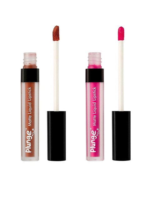 

O3+ Set of 2 Plunge Matte Liquid Lip Stick - Hot Fuchsia PLL 12 & Classic Nude PLL 13