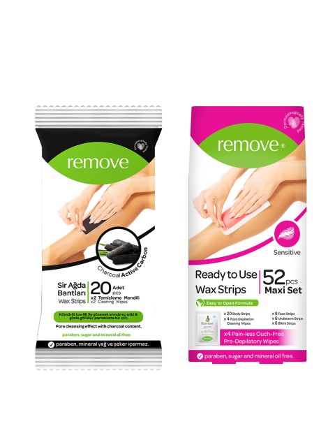 

Remove Set of 2 Wax Strips, Pink