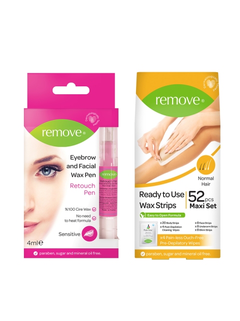 

Remove Facial Wax Pen & Wax Strips, Pink