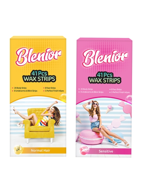 

Blenior Set of Normal Hair & Sensitive Wax Strips, Yellow
