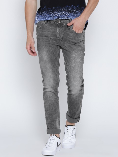 

United Colors of Benetton Men Grey Super-Skinny Fit Stretchable Jeans