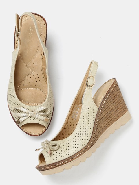 

Mast & Harbour Women Beige Perforated Wedges