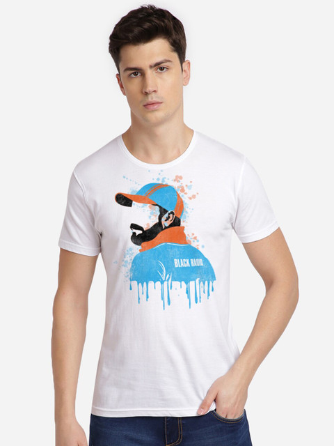 

MASH UNLIMITED Men White & Blue Sports Virat Kohli Printed Slim Fit T-shirt