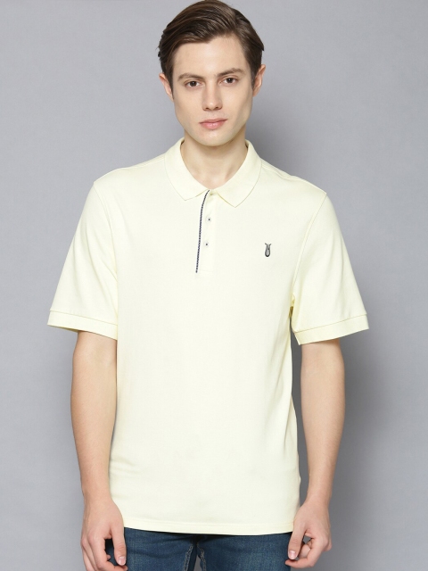 

Bruun & Stengade Men Yellow Polo Collar Slim Fit T-shirt