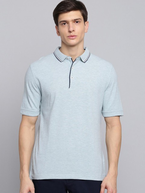 

Bruun & Stengade Men Blue Polo Collar Slim Fit T-shirt