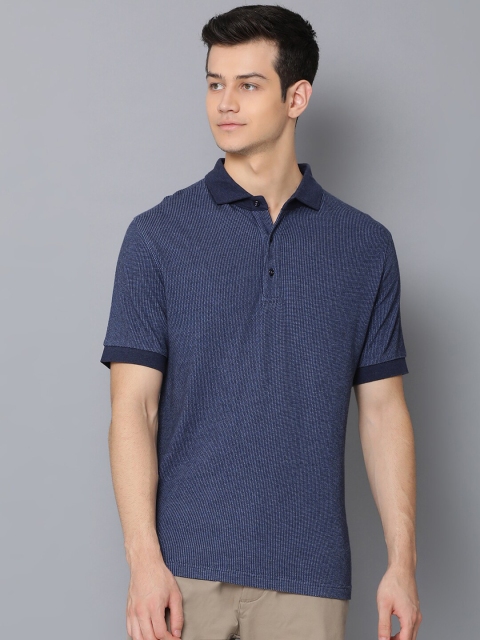

Bruun & Stengade Men Navy Blue Polo Collar Slim Fit T-shirt
