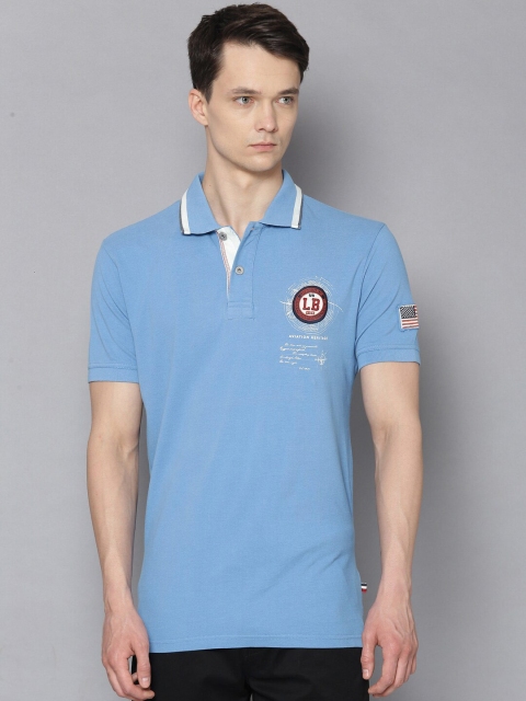 

LINDBERGH Men Blue Slim Fit T-shirt