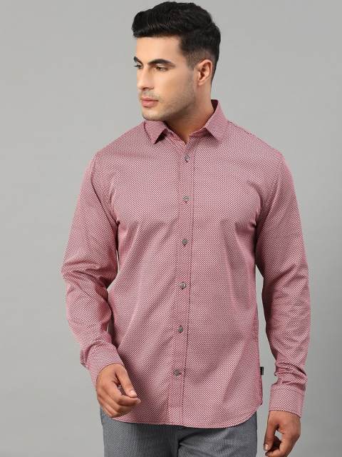 

Matinique Men Maroon Slim Fit Printed Cotton Casual Shirt