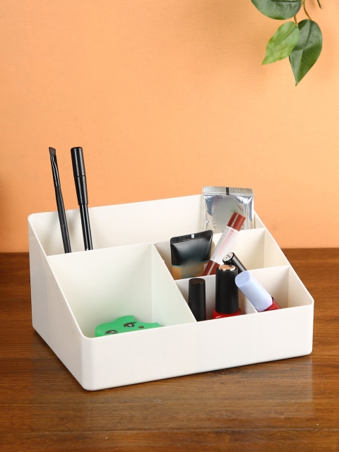 

House Of Accessories White Solid Desk Organizer