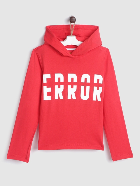 

YK Boys Red & White Pure Cotton Typography Print T-shirt