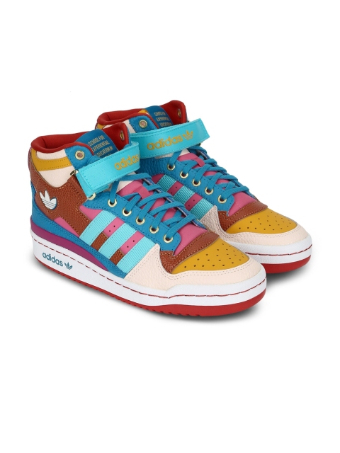 

ADIDAS Originals Women Gold-Toned Colourblocked Leather Slip-On Sneakers