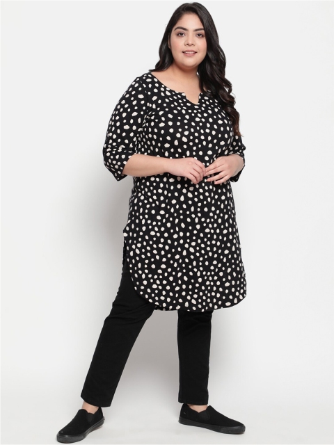 

Amydus Woman Black & White Printed Tunic