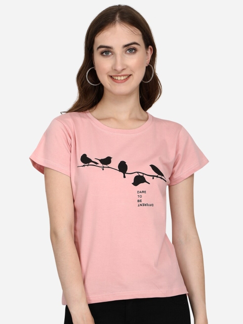 

OM SAI LATEST CREATION Women Pink Printed Regular Top