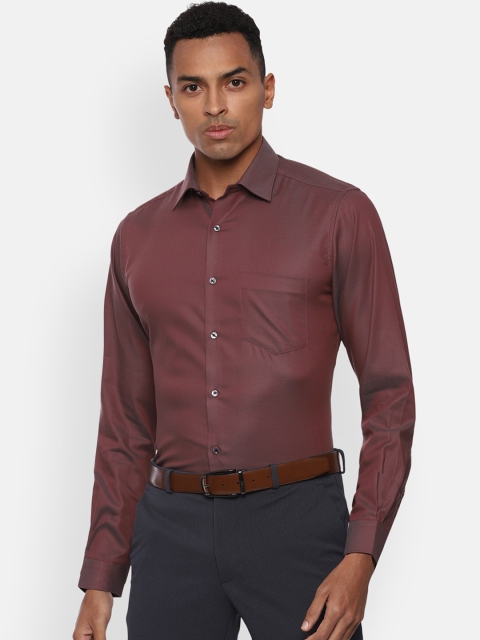 

Van Heusen Men Maroon Opaque Casual Shirt