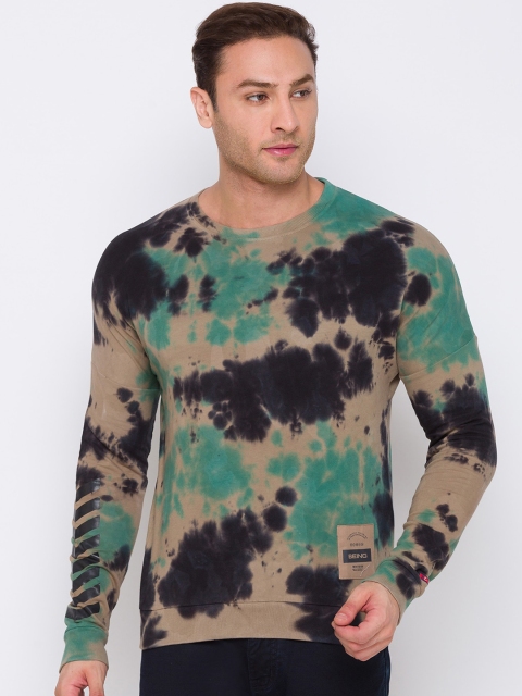 

Being Human Men Brown& Black Cotton Printed Sweatshirt