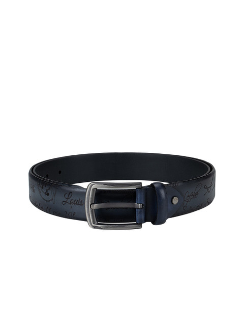 

Da Milano Men Grey Printed Leather Belt