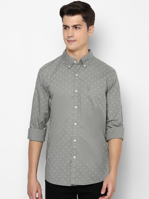 

AMERICAN EAGLE OUTFITTERS Men Green Slim Fit Printed Casual Shirt