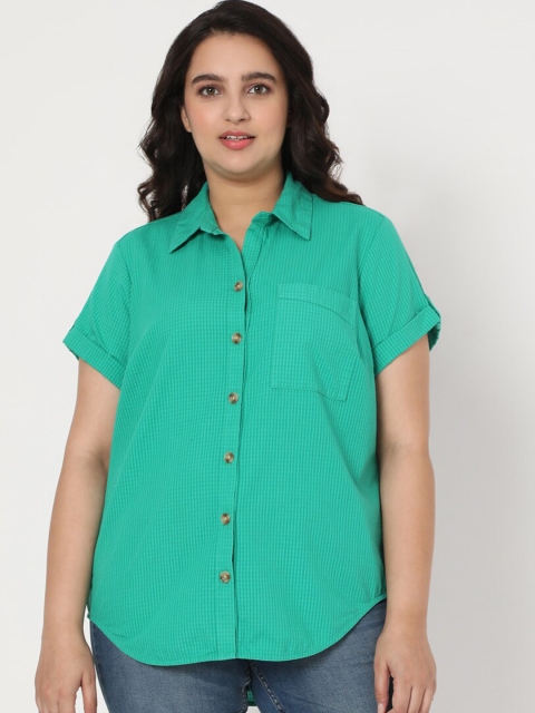 

Vero Moda Women Green Casual Shirt