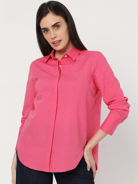 

Vero Moda Women Pink Casual Shirt
