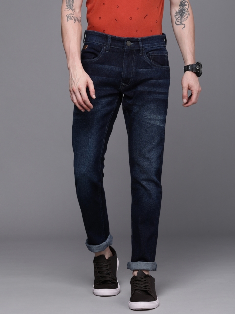 

WROGN Men Blue Slim Tapered Fit Light Fade Stretchable Jeans