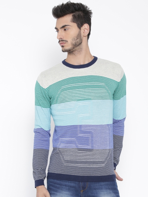 

United Colors of Benetton Men Multicoloured Striped Sweater, Multi
