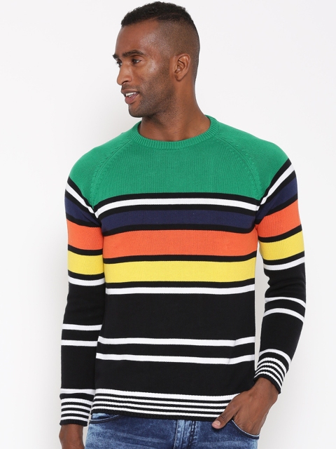 

United Colors of Benetton Men Multicoloured Striped Sweater, Multi
