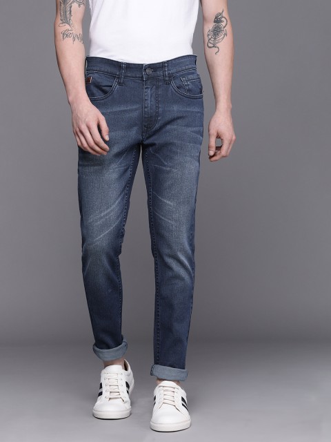 

WROGN Men Blue Skinny Fit Heavy Fade Stretchable Jeans