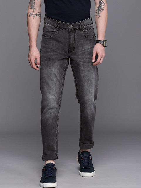 

WROGN Men Black Slim Fit Light Fade Mid Rise Stretchable Jeans