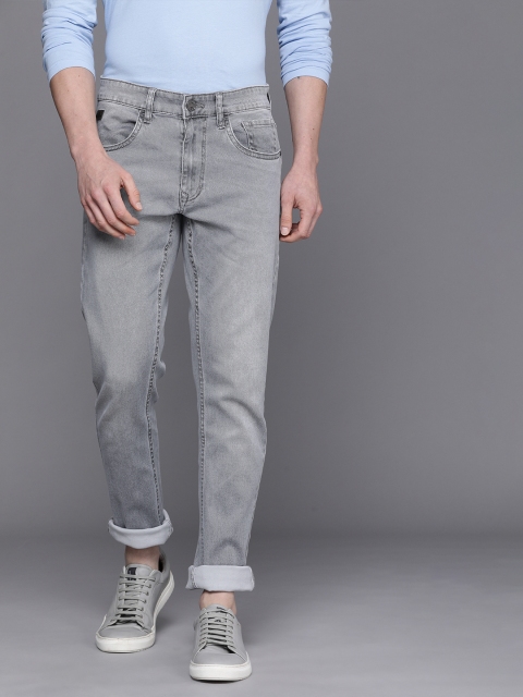 

WROGN Men Grey Slim Fit Heavy Fade Stretchable Jeans
