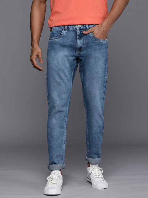 

WROGN Men Blue Skinny Fit Heavy Fade Stretchable Jeans