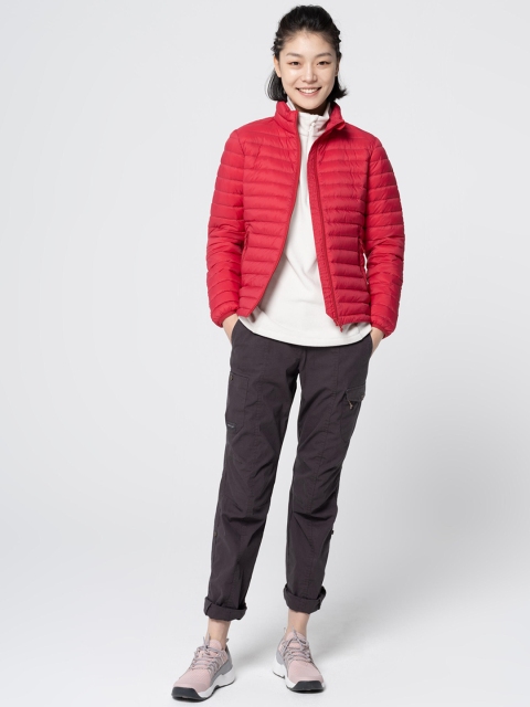 

FORCLAZ By Decathlon Women Red Solid Lightweight Feather Down Mountain Trekking Jacket