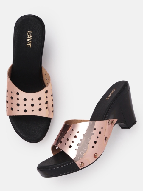

Lavie Rose Gold-Toned Laser Cut Platform Heels