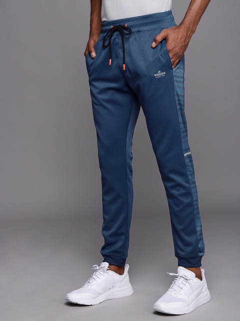 

WROGN ACTIVE Men Teal Blue Solid Slim Fit Joggers
