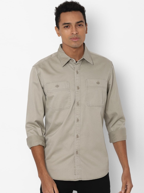 

AMERICAN EAGLE OUTFITTERS Men Khaki Pure Cotton Casual Shirt