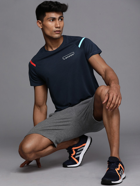 

WROGN ACTIVE Men Navy Blue Slim Fit T-shirt