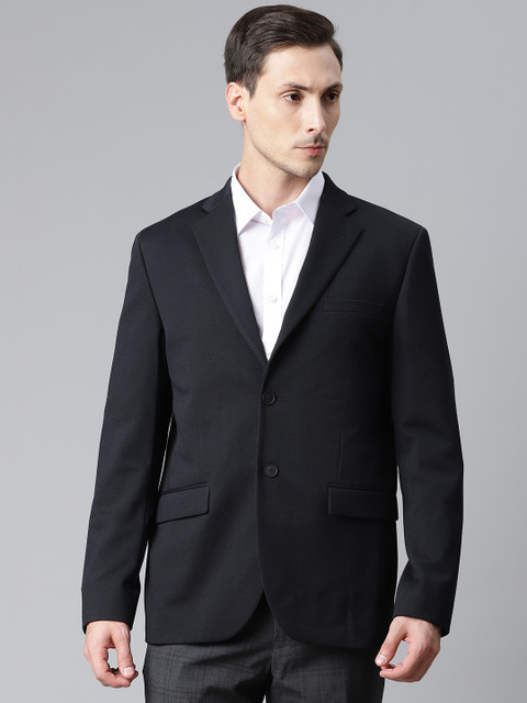 

Marks & Spencer Men Navy Blue Slim Fit Solid Formal Blazer