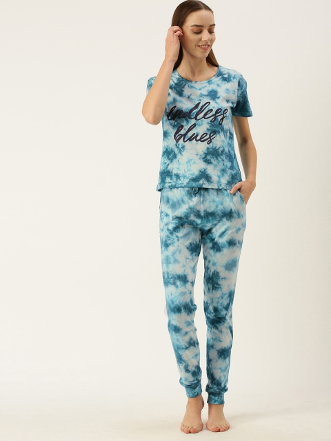 

Slumber Jill Women Blue Printed Night suit