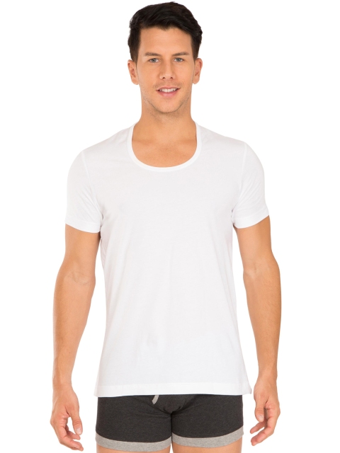 

Jockey Men White Solid Innerwear Vest 8826-0105