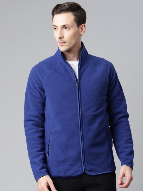 

Marks & Spencer Men Blue Solid Sherpa Front-Open Sweater