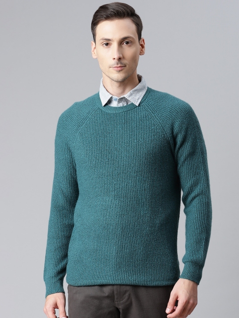 

Marks & Spencer Men Teal Bl Supersoft Ribbed Pullover