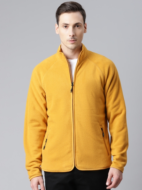 

Marks & Spencer Men Mustard Yellow Solid Front-Open Sweatshirt