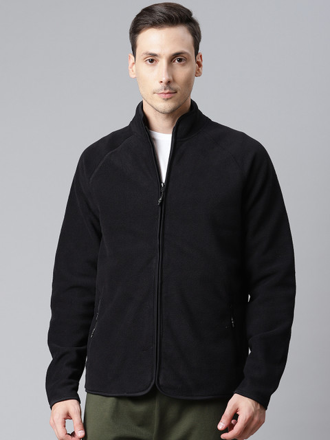 

Marks & Spencer Men Black Solid Fleece Tailored Jacket