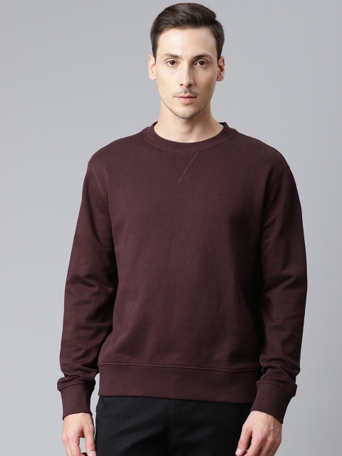 

Marks & Spencer Men Pure Cotton Burgundy Sweatshirt