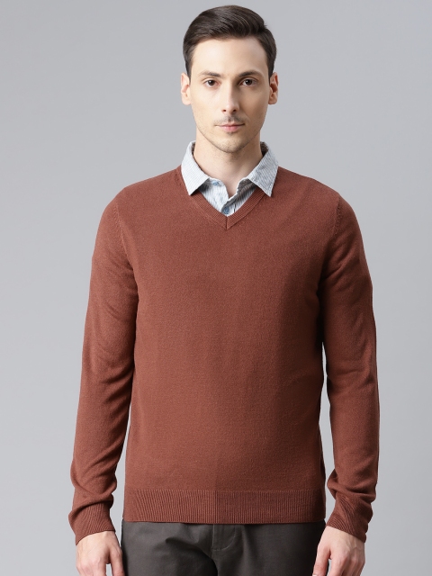 

Marks & Spencer Men Brown Solid Pullover