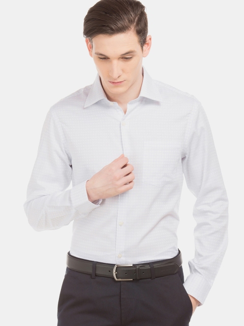 

Arrow Men White Checked Formal Shirt