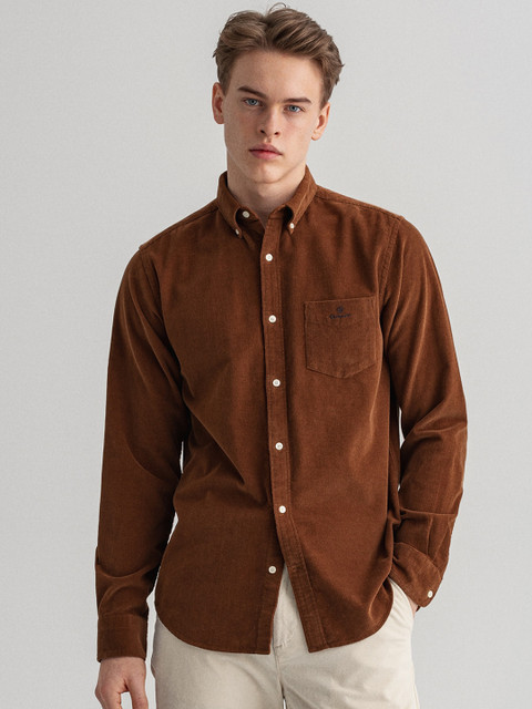 

GANT Men Brown Button Down Collar Casual Shirt