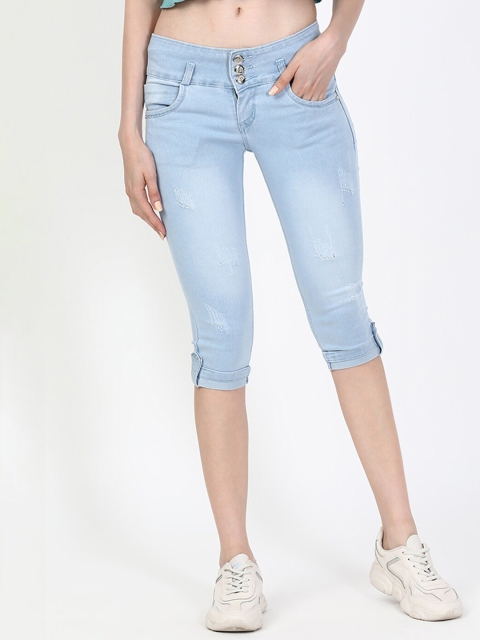

V2 Value & Variety Women Blue Denim Capris
