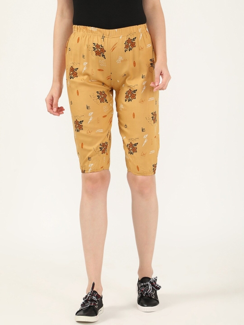 

V2 Value & Variety Women Beige & Brown Printed Capris
