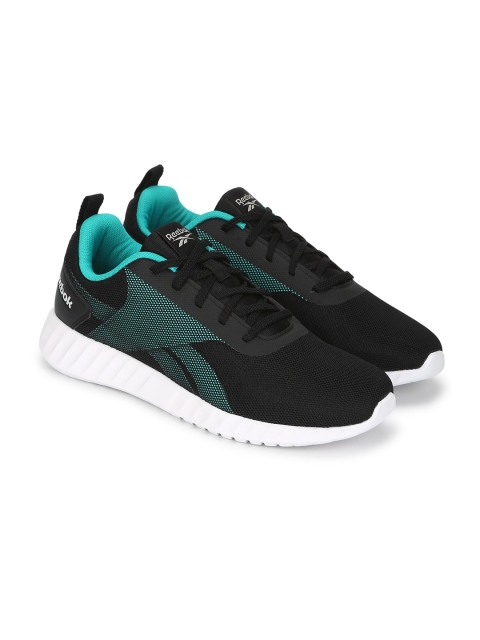 

Reebok Women Black and Teal INSTACOMFIT RUNNER Textile Running Non-Marking Shoes